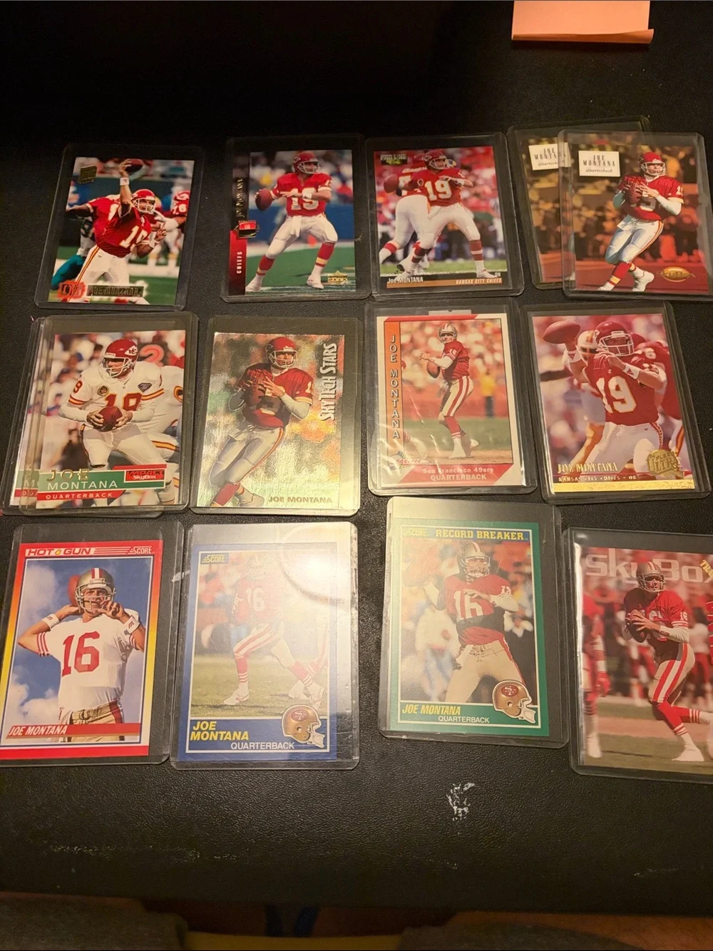 Joe Montana Football Trading Cards